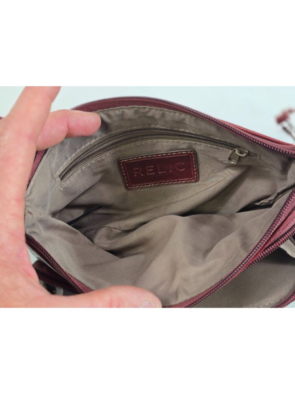 Relic Brick Red Faux Leather Crossbody Bag - Picture 3 of 5